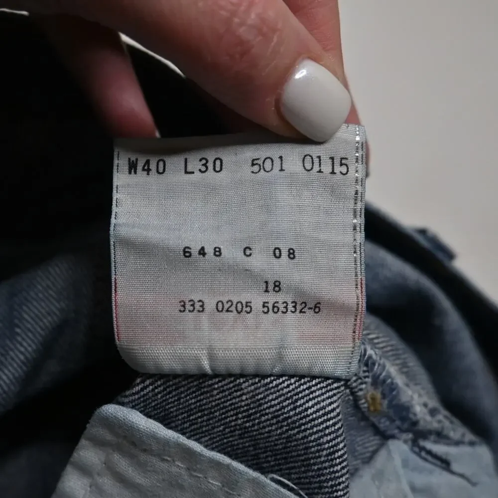 Levi's 501 Men's Straight Leg Button Fly Jean 40x30